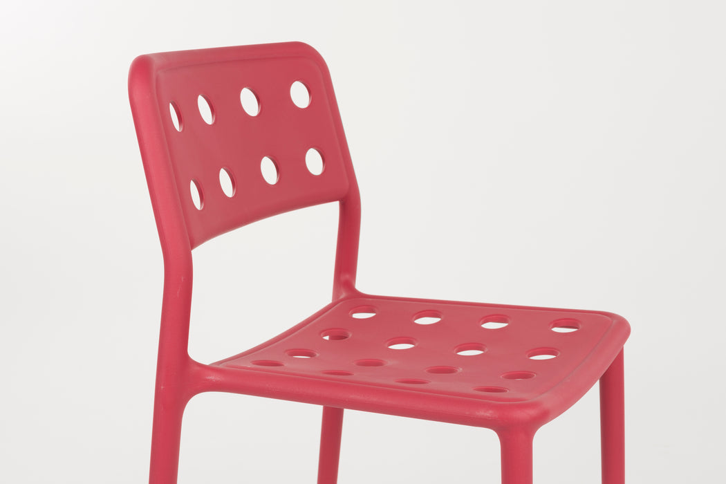 Tuinstoel Serra Polypropyleen Rood 53x45.5 cm-Tuinstoelen-Creating Home