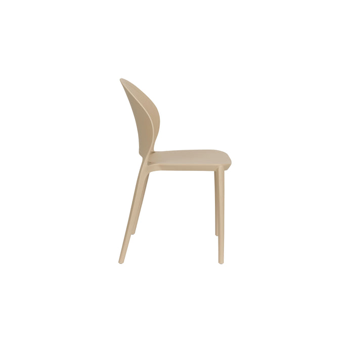 Tuinstoel Sjoerd Polypropyleen Beige 52x45 cm-Eetkamerstoelen-Creating Home