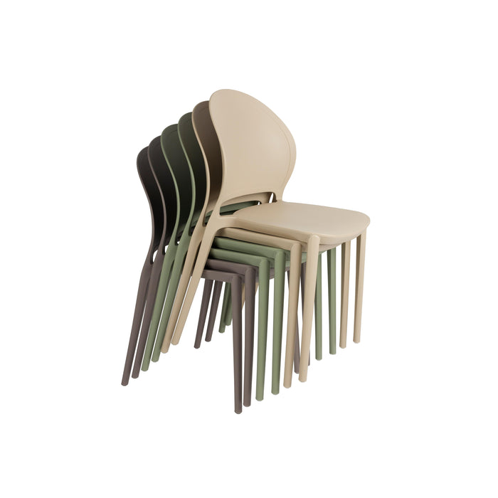 Tuinstoel Sjoerd Polypropyleen Beige 52x45 cm-Eetkamerstoelen-Creating Home