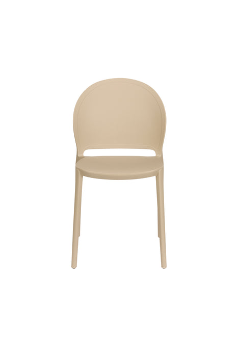 Tuinstoel Sjoerd Polypropyleen Beige 52x45 cm-Eetkamerstoelen-Creating Home