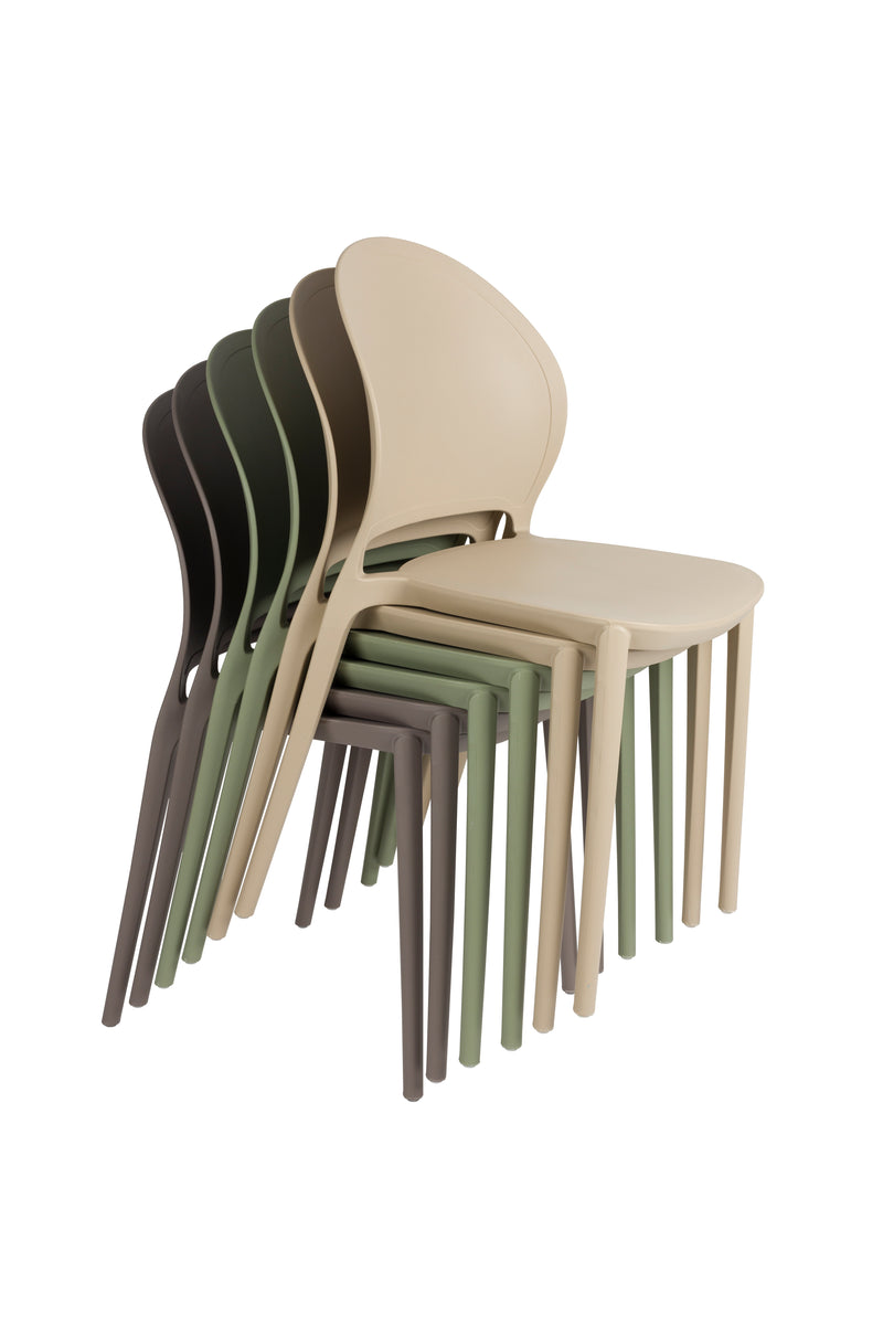 Tuinstoel Sjoerd Polypropyleen Beige 52x45 cm-Eetkamerstoelen-Creating Home