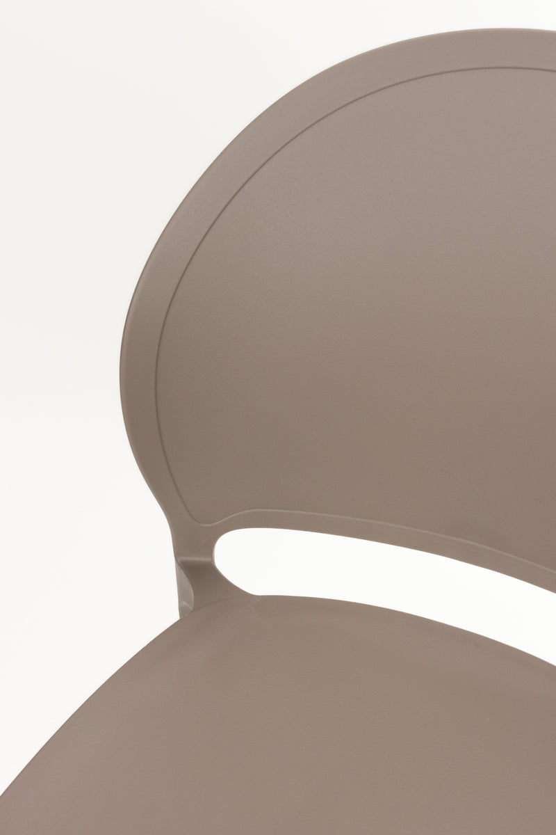 Tuinstoel Sjoerd Polypropyleen Grijs 52x45 cm-Eetkamerstoelen-Creating Home