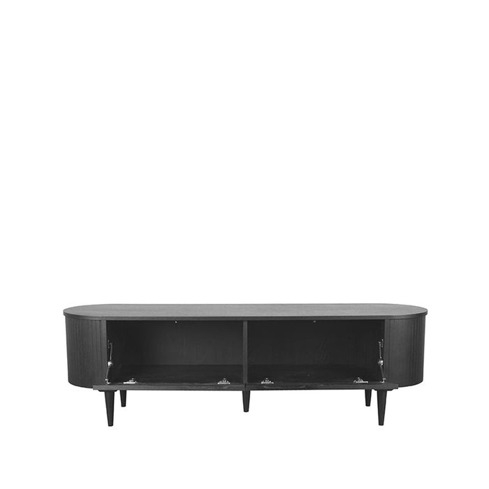 Tv-Meubel Oliva | Zwart | Eikenfineer | 180x47x55 cm-TV-meubels-LABEL51