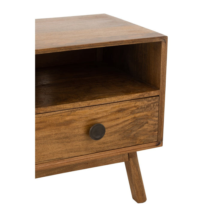 Tv Meubel lora 2deuren+1lade mango hout bruin-TV-meubels-J-Line