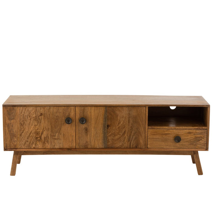 Tv Meubel lora 2deuren+1lade mango hout bruin-TV-meubels-J-Line