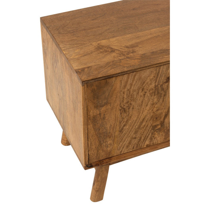 Tv Meubel lora 2deuren+1lade mango hout bruin-TV-meubels-J-Line