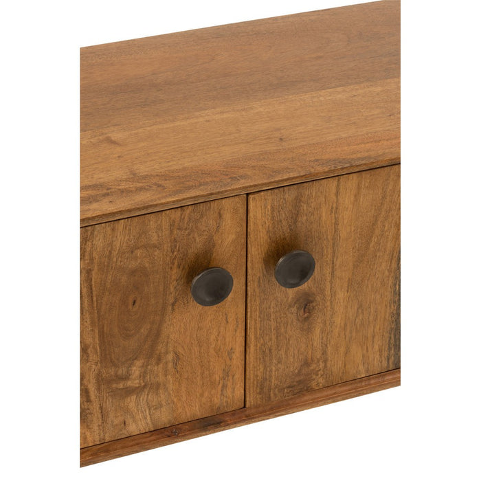 Tv Meubel lora 2deuren+1lade mango hout bruin-TV-meubels-J-Line