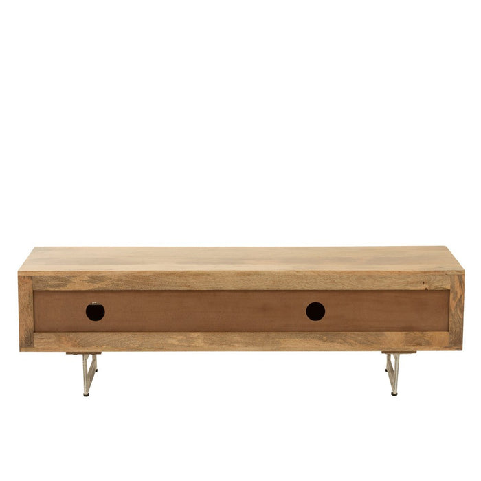Tv Stand rattan mangohout naturel-TV-meubels-J-Line