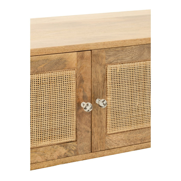 Tv Stand rattan mangohout naturel-TV-meubels-J-Line