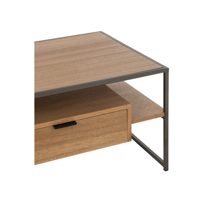 Tv Tafel 1 Lade Hout | Metaal Natuurlijk-TV-meubels-J-Line