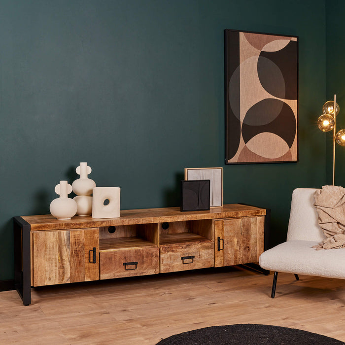 Tv meubel Boaz 200 cm | Twee deuren en twee lades-TV-meubels-Starfurn