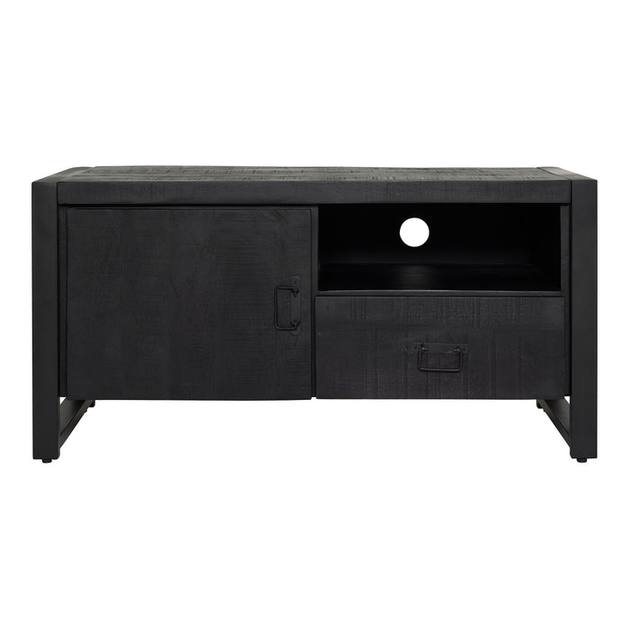 Tv meubel Boaz Black 110 cm | Een deur en open vak-TV-meubels-Starfurn