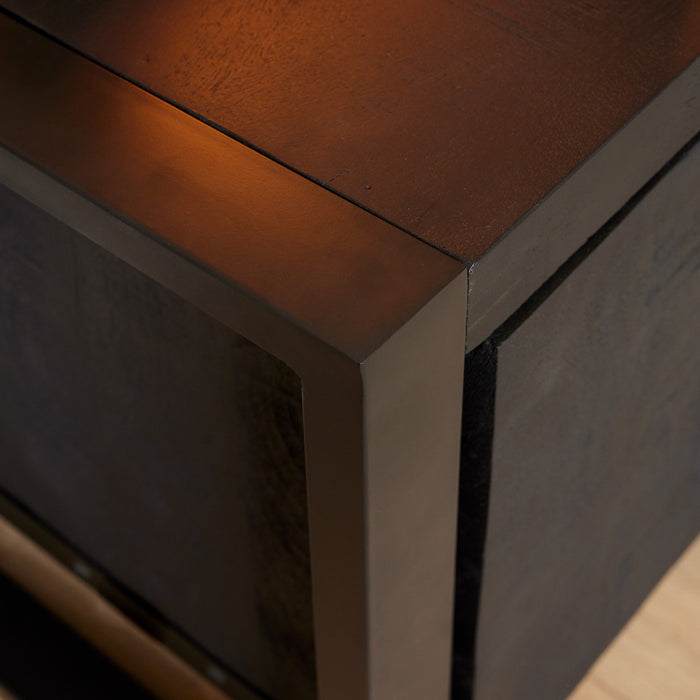 Tv meubel Boaz Black 150 cm | Twee deuren en een lade-TV-meubels-Starfurn