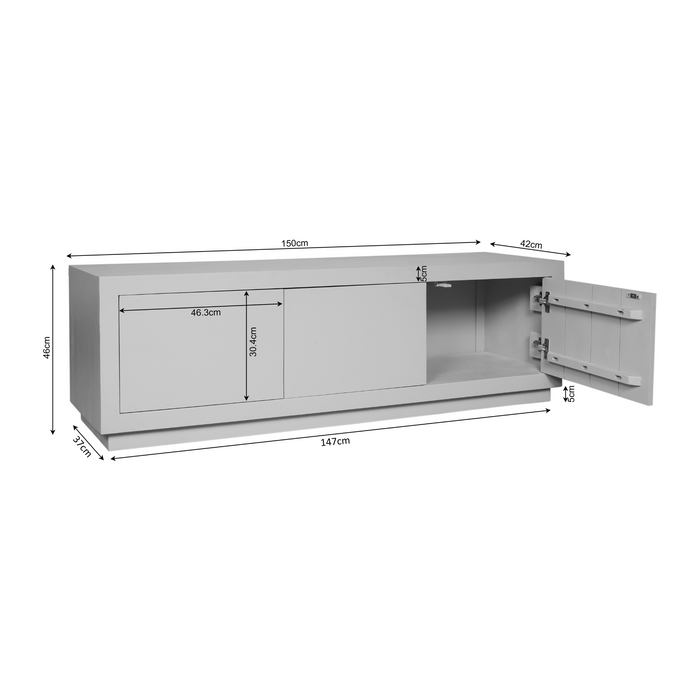 Tv meubel Brussel Bruin - 150 cm-TV-meubels-Starfurn