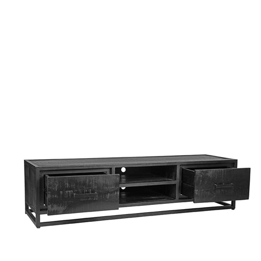 Tv-meubel Chili - Zwart - Mangohout - 160 cm-TV-meubels-LABEL51