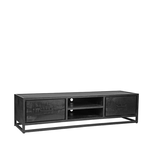 Tv-meubel Chili - Zwart - Mangohout - 160 cm-TV-meubels-LABEL51