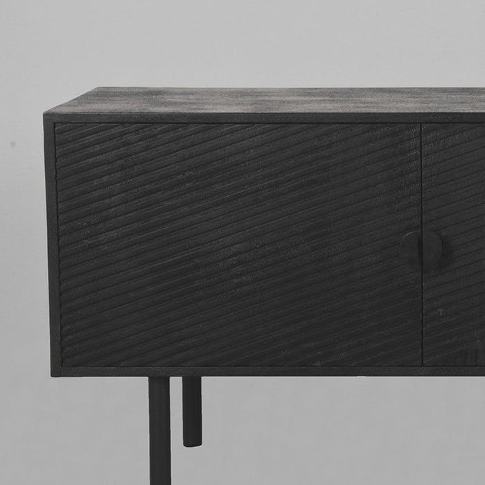 Tv-meubel Cotia Zwart Mangohout - 220x40x60 cm-TV-meubels-LABEL51