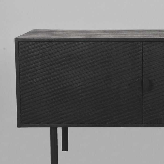 Tv-meubel Cotia Zwart Mangohout - 220x40x60 cm-TV-meubels-LABEL51