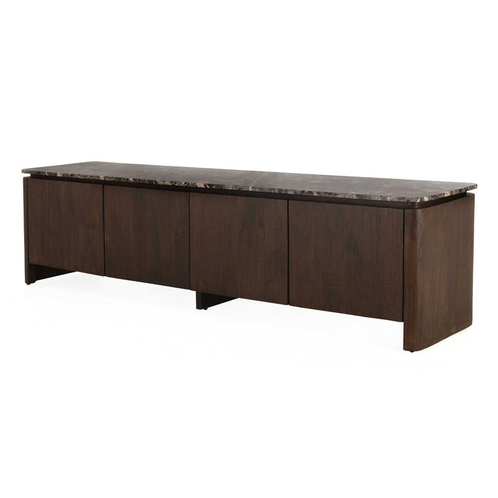 Tv meubel Dallas Bruin Mangohout 210 cm-TV-meubels-Creating Home