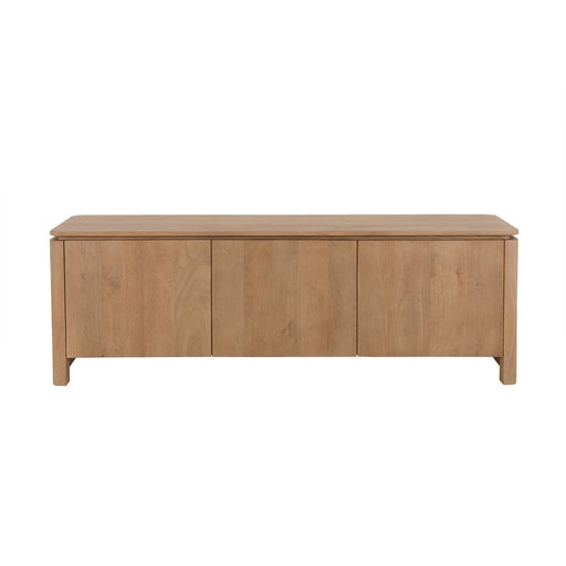 Tv meubel Dallas Naturel Mangohout 165 cm, vooraanzicht