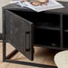 Tv meubel Denver Black 100 cm | Mangohout en staal-TV-meubels-Starfurn