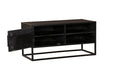 Tv meubel Denver Black 100 cm | Mangohout en staal-TV-meubels-Starfurn