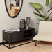 Tv meubel Denver Black 100 cm | Mangohout en staal-TV-meubels-Starfurn