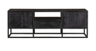Tv meubel Denver Black 145 cm | Mangohout en staal-TV-meubels-Starfurn