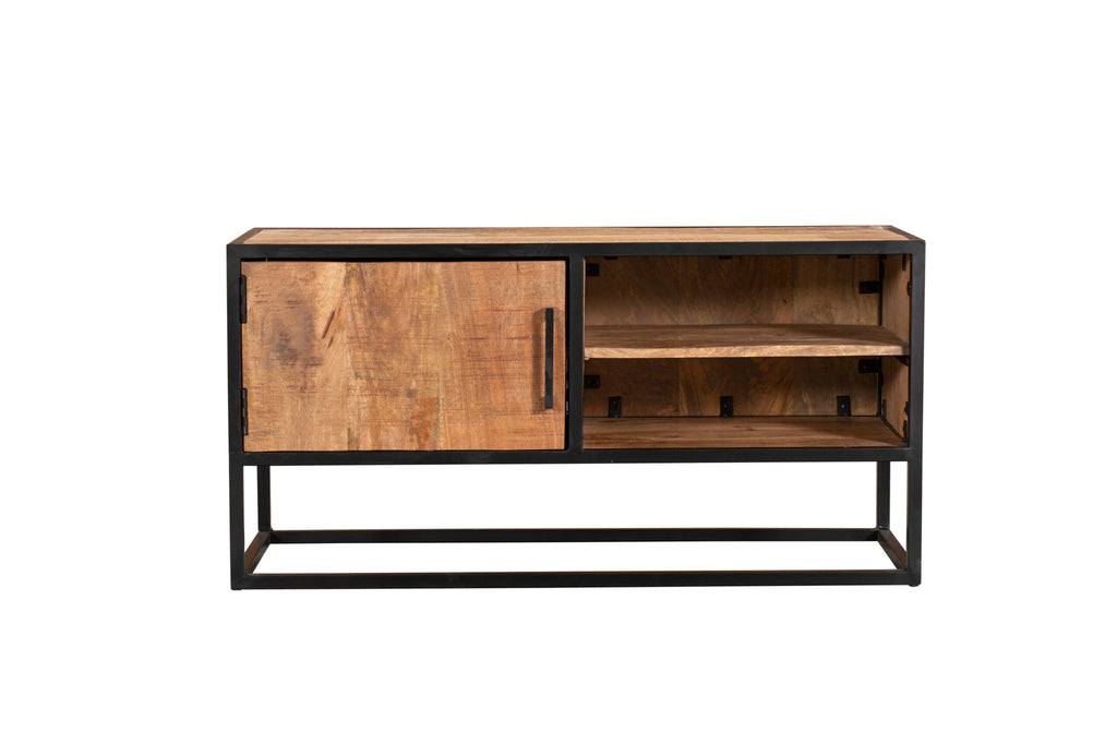 Tv meubel Denver | Mangohout en staal | 100 cm-TV-meubels-Starfurn