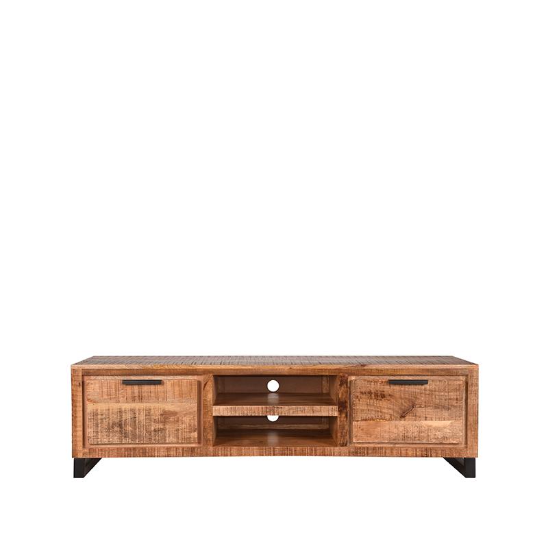 Tv-meubel Glasgow Rough Mangohout - 160x45x45 cm-TV-meubels-LABEL51