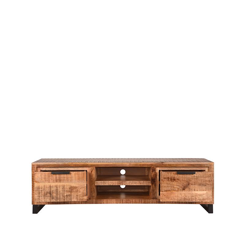 Tv-meubel Glasgow Rough Mangohout - 160x45x45 cm-TV-meubels-LABEL51