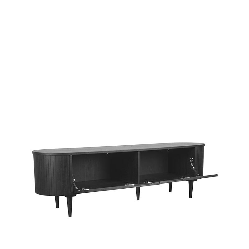 Tv-meubel Oliva Zwart Eiken 180 cm 180x47x55 cm-TV-meubels-LABEL51