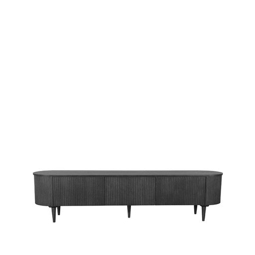 Tv-meubel Oliva Zwart Eiken 220 cm 220x47x55 cm-TV-meubels-LABEL51