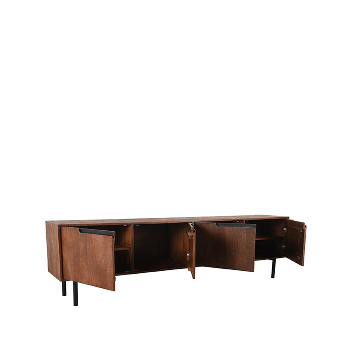 Tv-meubel Rio Espresso Mangohout 220 cm 220x40x60 cm-TV-meubels-LABEL51