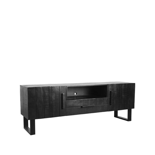 Tv-meubel Santos - Zwart - Mangohout - 168 cm-TV-meubels-LABEL51