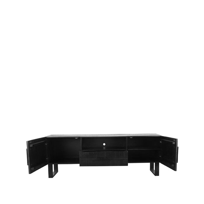 Tv-meubel Santos - Zwart - Mangohout - 168 cm-TV-meubels-LABEL51