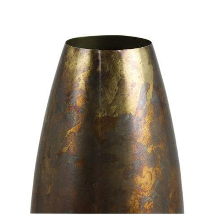 Vaas Arezzo small - ø22x45 - Messing antique goud - Metaal-Woondecoratie-HSM Collection