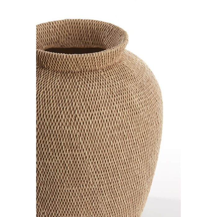 Vaas deco 36x46,5 cm VEDELLA lichtbruin-Vazen-Light & Living