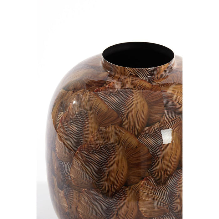 Vaas deco 37x40 cm MILOS bruin-lichtbruin-Vazen-Light & Living