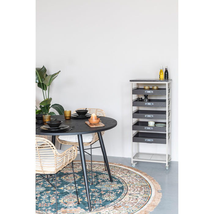 Vakkenkast Botan S MDF, Metaal Grijs 52x38 cm-Vakkenkasten-Creating Home