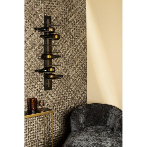 Vakkenkast Brendan Bruin Staal Wall Wijnrek Lagen S-Vakkenkasten-PTMD