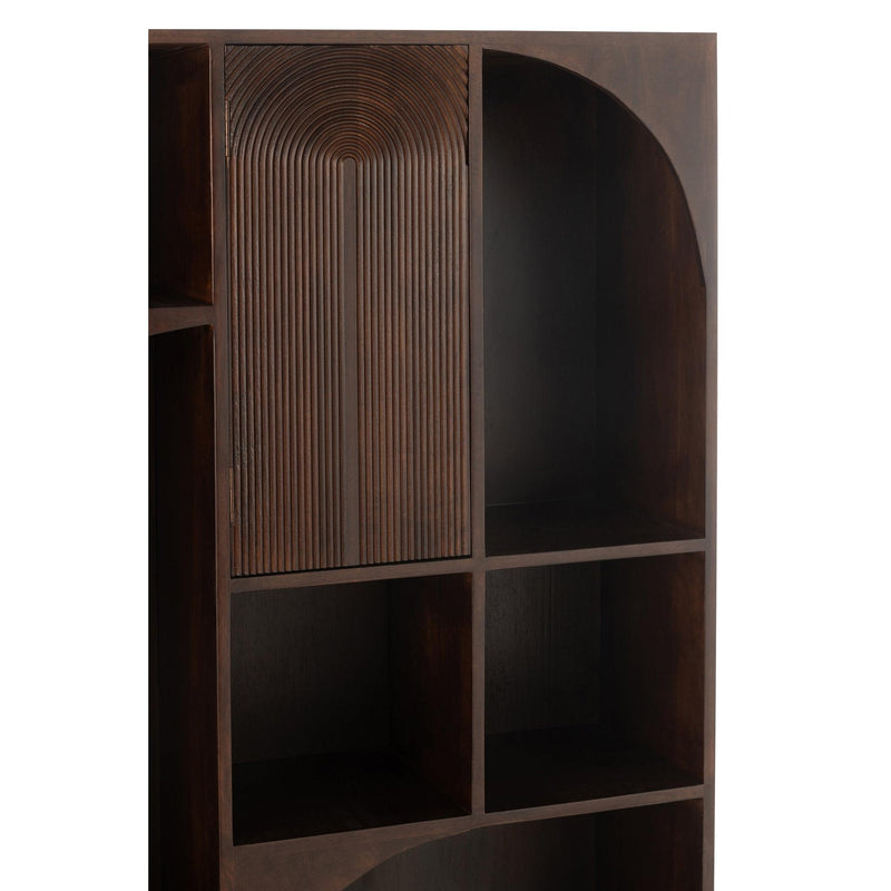 Vakkenkast Bruin Mangohout hout 33x90 cm-Vakkenkasten-J-Line
