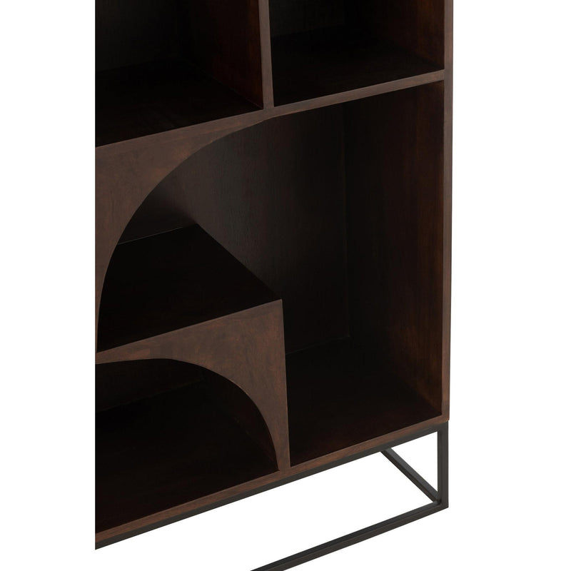 Vakkenkast Bruin Mangohout hout 33x90 cm-Vakkenkasten-J-Line