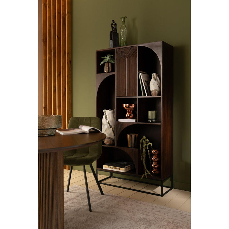 Vakkenkast Bruin Mangohout hout 33x90 cm-Vakkenkasten-J-Line