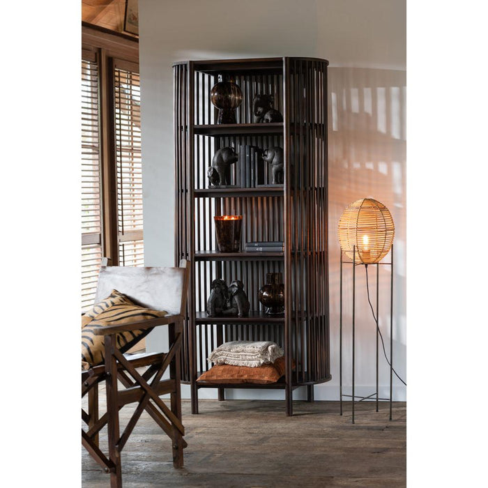 Vakkenkast Bruin Mangohout hout 84x38 cm-Vakkenkasten-J-Line