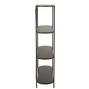 Vakkenkast Bruin ijzer Ovaal 33x120 cm-Vakkenkasten-J-Line