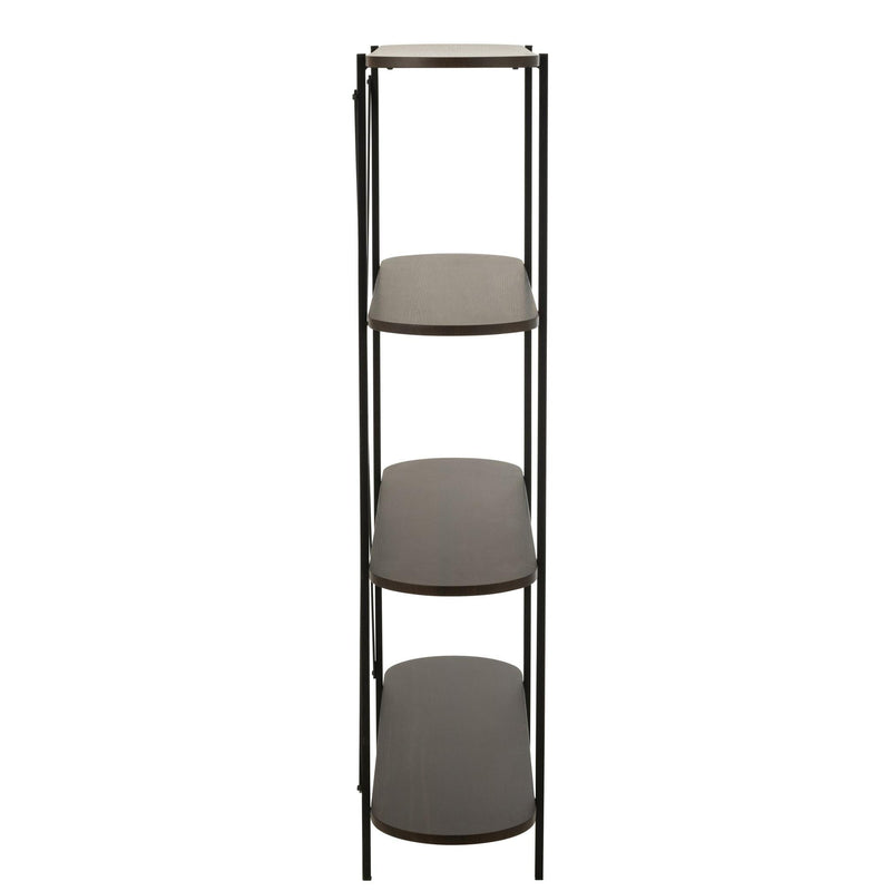 Vakkenkast Bruin ijzer Ovaal 33x120 cm-Vakkenkasten-J-Line