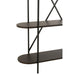Vakkenkast Bruin ijzer Ovaal 33x120 cm-Vakkenkasten-J-Line