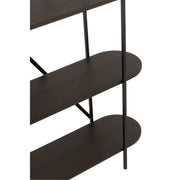 Vakkenkast Bruin ijzer Ovaal 33x120 cm-Vakkenkasten-J-Line