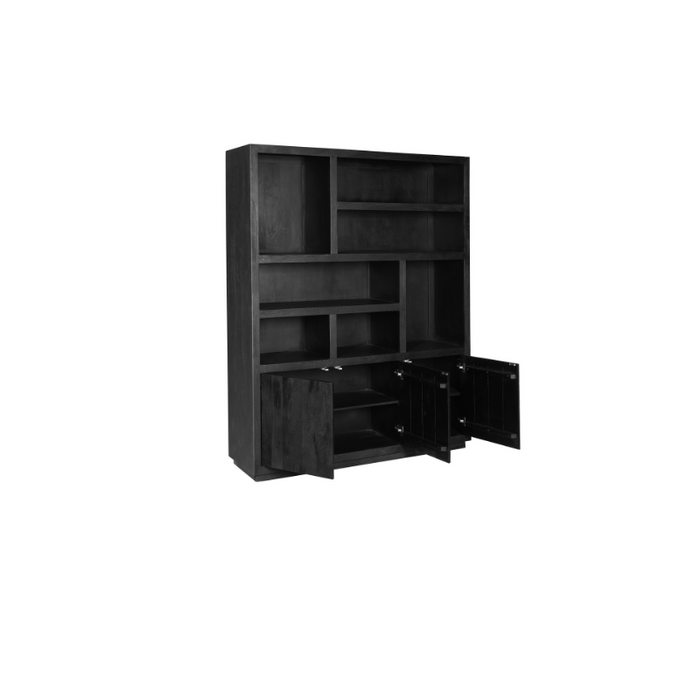 Vakkenkast Brussel Zwart XL - 160 cm-Opbergkasten-Starfurn